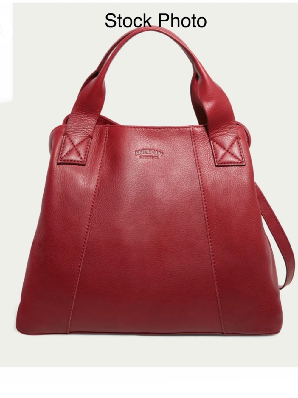 American Leather Co. Ada Triple Entry Leather Satchel Dark Cherry/Burgundy Wine - Picture 12 of 12